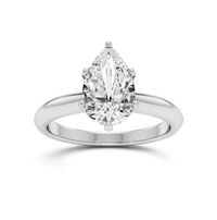 Solitaire Pear Shaped Lab Grown Diamond