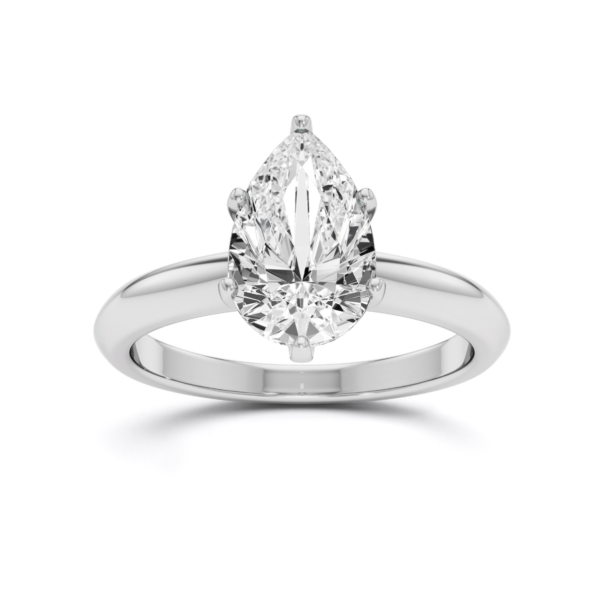 Solitaire Pear Shaped Lab Grown Diamond