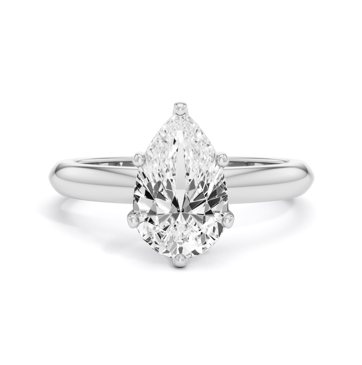 Solitaire Pear Shaped Lab Grown Diamond