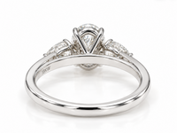 Oval Lab-Grown diamond with Pear shape on shoulders