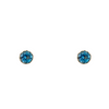 Blue Topaz Stud Earrings in 9K Yellow Gold