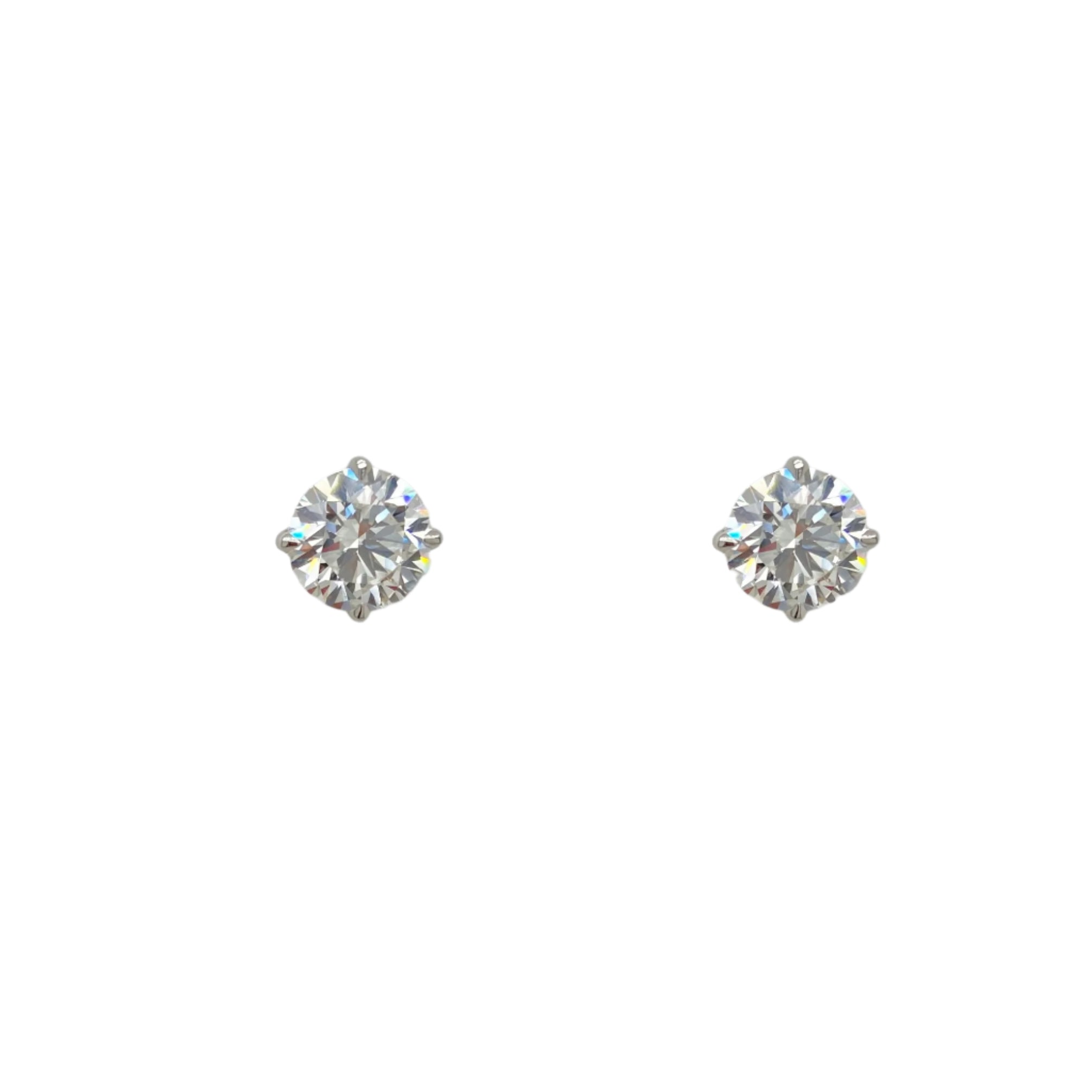 Lab- grown Diamond Stud Earrings in 18K White Gold