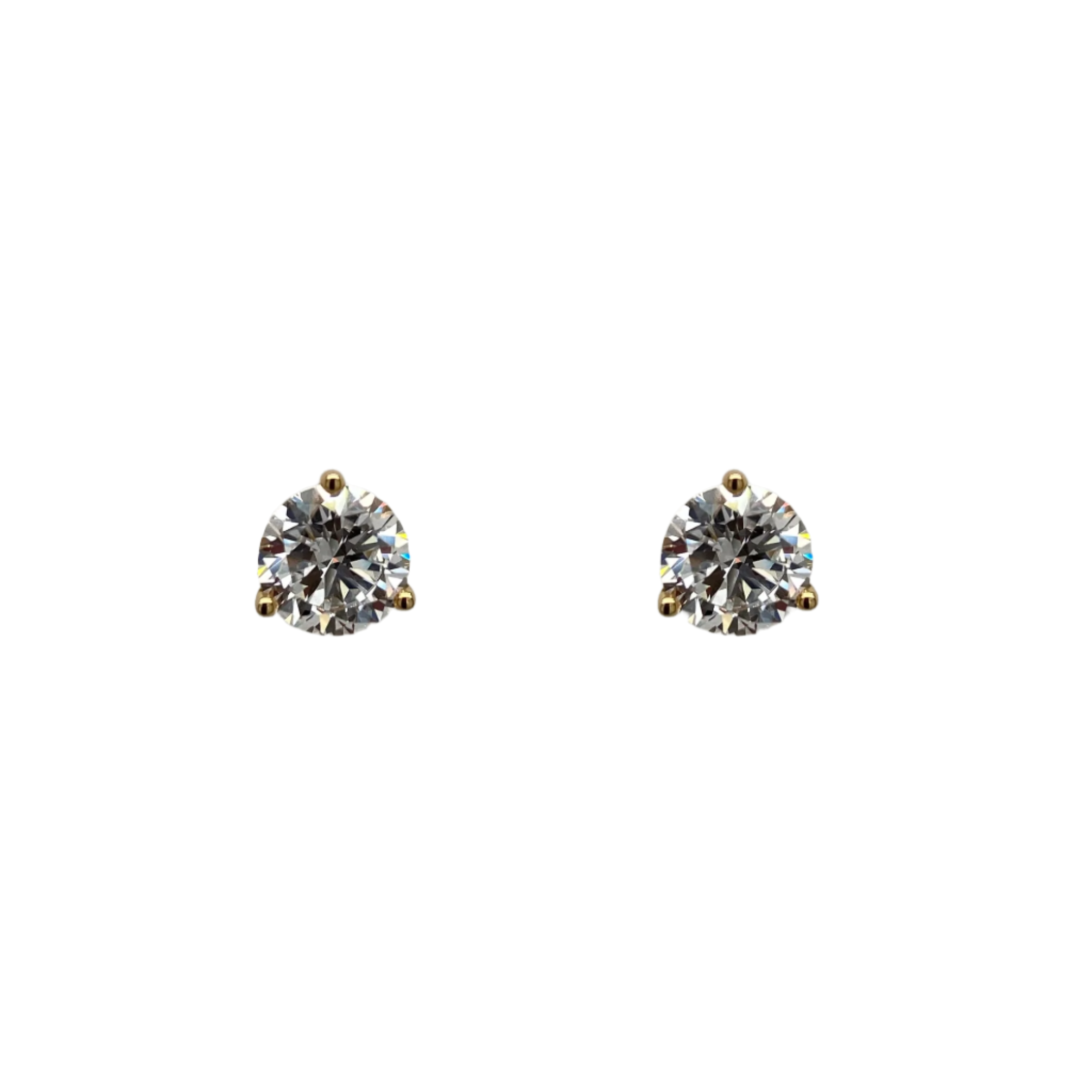 Lab- grown Diamond Stud Earrings in 18K Yellow Gold