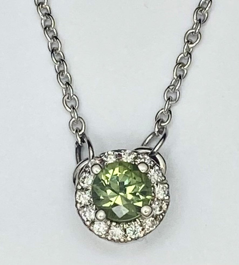green sapphire diamond necklace