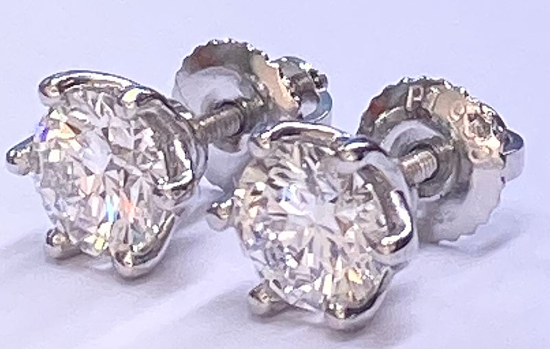diamond platinum earrings