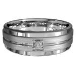 Diamond Pattern Wedding Band