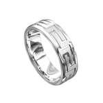 Greek Pattern Wedding Band