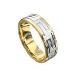 Greek Pattern Wedding Band