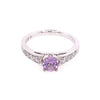 Purple Pink Sapphire Diamond Ring