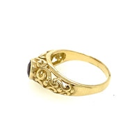 Ruby Yellow Gold Filigree Ring