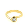 Solitaire Diamond Curved Ring