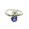 Toi et Moi Tanzanite Diamond Platinum Ring