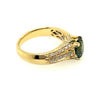 Teal Sapphire Diamond Ring